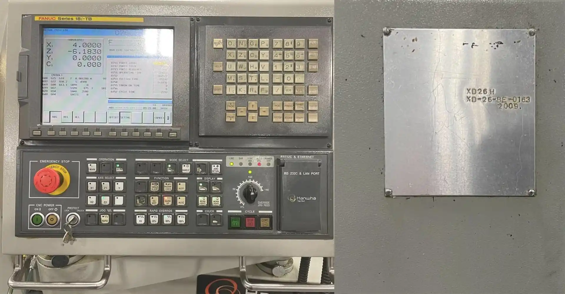 Leia mais sobre o artigo Torno CNC Cabeçote Móvel Hanwha Modelo XD26H